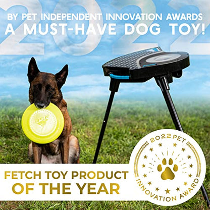 Franklin Pet Supply Co. Automatic Disc Launcher for Dogs - Ready Set Fetch Automatic Disc Tosser Dog Toy for Fetch - Portable Thrower Toy - Battery Powered - style: Disc Launcher