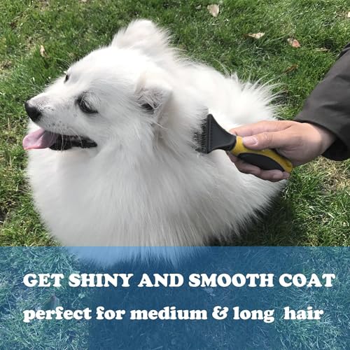 Pet Republique Matt Splitters Tool – Effective Mat Remover and De-matting Comb for Long-Haired Dogs, Cats, Rabbits – Regular 12+23 Teeth Design - size: 12+23 Teeth