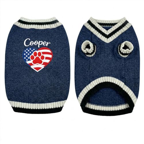 Custom Embroidered Flag Dog Sweater, Personalized Knit Pet Clothes, City with Name Graphic Pullover Apparel, Winter Warm Soft Puppy Cats, Gift for Pet Lovers Gift#1 - color: Gift#1