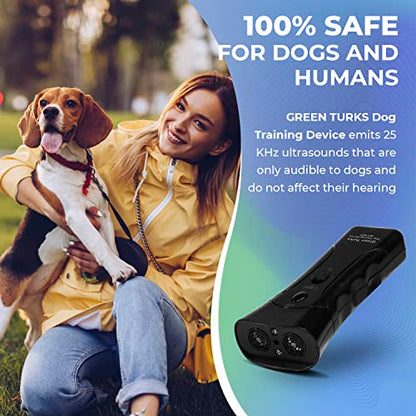 Ultrasonic Dog Trainer – PetGentle Training Device for Dogs, Barking Deterrent & Dog Repeller, Stop Barking & Correct Bad Behavior, Humane Alternative to Shock Collars, Indoor & Outdoor Use