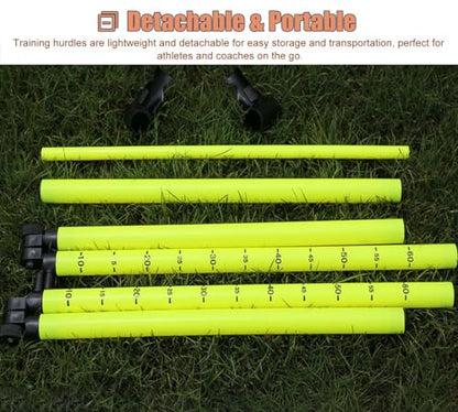 Small Agility Hurdles Trainer Set, 10-60Cm Adjustable Training Hurdles for Kid, Portable PVC Track & Field Hurdles, for Horse Dog Jump Training (2Pcs) - size: 2pcs