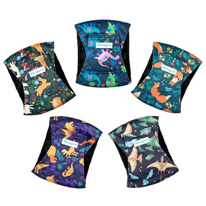 Paw Legend Washable Dogs Diapers Male Dog Belly Bands for Male Dogs Diapers Reusable Puppy & Doggie Diapers Male (5 Pack, Large) - color: Dinosaur, size: Large