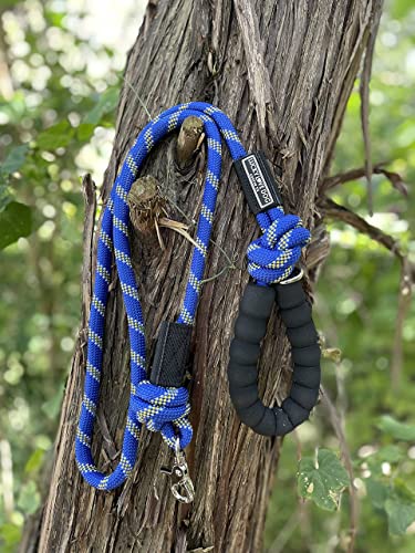 Lucky Love Dog Rope Leash, Reflective, Padded Handle, Thick Rope, Medium to Large Dogs, Sapphire - color: Sapphire