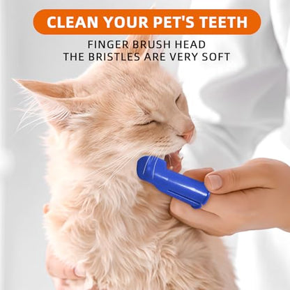 20Pcs Dog Finger Toothbrush with Soft Nylon Bristles Dog Toothbrush Finger Dog Teeth Cleaning Tool Pet Dental Care Toothbrush for Puppies Dogs Kittens Cats