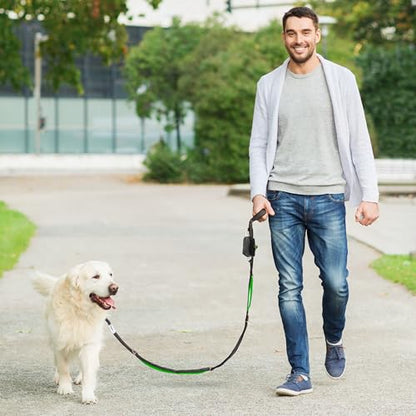 Heavy Duty Dog Leash for Large Dogs – 6FT Reflective Bungee with Padded Handles, Strong Carabiner Clip, No Pull Control for Medium & Large Breeds, Includes Poop Bag Holder & Treat Pouch (Royal Blue) - color: Royal Blue