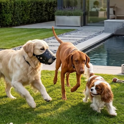 Dog Muzzle Leather, Comfortable and Safe Anti-Barking Leather Dog Muzzle, Breathable and Adjustable, Anti-Bite, Anti-Barking, Anti-Chewing, Suitable for Small, Medium and Large Dogs - size: XS