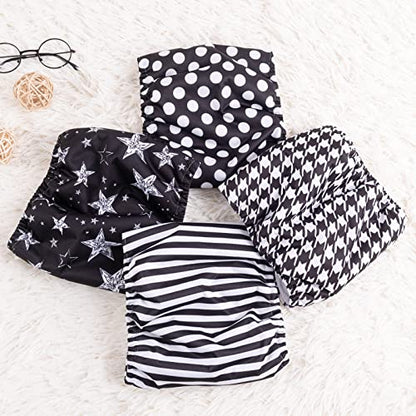 CuteBone Dog Diapers Male 4 Pack Puppy Wraps Reusable Doggie Belly Bands for Male Dogs Small Medium Large - size: S(11"-14")