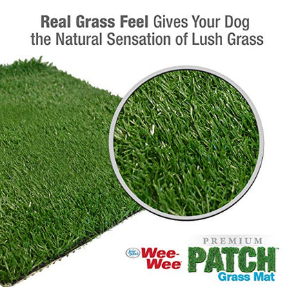Four Paws Wee-Wee Premium Patch Indoor and Outdoor Pet Potty for Dogs l Dog Potty Training l Artificial Grass l Wee-Wee Patch - size: Medium(1 Count), style: Patch
