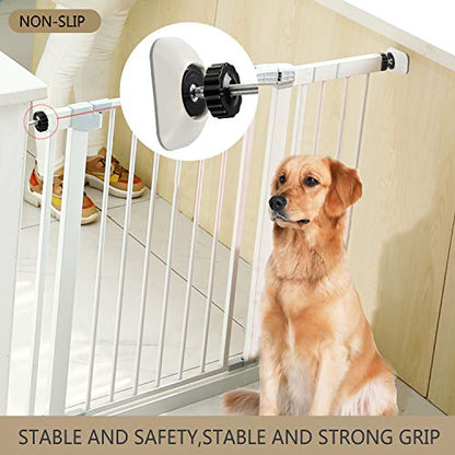 Vmaisi Baby Gate Wall Cup Protector Make Pressure Mounted Safety Gates More Stable - Wall Damage-Free - Fit for Doorway, Door Frame, Baseboard - Work on Dog & Pet Gates (White) - size: 4 Pack