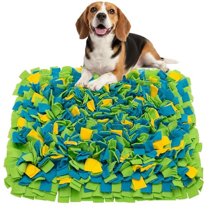 Snuffle Mat for Dogs, Interactive Dog Toys for Slow Feeding & Smell Training Indoor Outdoor, Enrichment Pet Foraging Mat for Small, Medium & Large Dogs, Rabbit, Puppy, Cat, (16"*22")