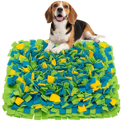 Snuffle Mat for Dogs, Interactive Dog Toys for Slow Feeding & Smell Training Indoor Outdoor, Enrichment Pet Foraging Mat for Small, Medium & Large Dogs, Rabbit, Puppy, Cat, (16"*22")
