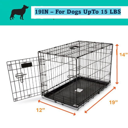 Precision Pet Products One Door Provalue Wire Dog Crate, 19 Inch, For Pets Up To 15 lbs, With 5-Point Locking System - size: 19"L x 12"W x 14"H