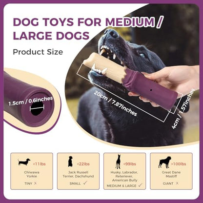 Dog Toys for Aggressive Chewers - Indestructible Extreme Tough Dog Chew Toys for Large, Medium, Small Breeds, Durable Chew Toys to Keep Them Busy, Treat Dispenser, Reduce Boredom, Teeth Cleaning - color: purple dispensing toy