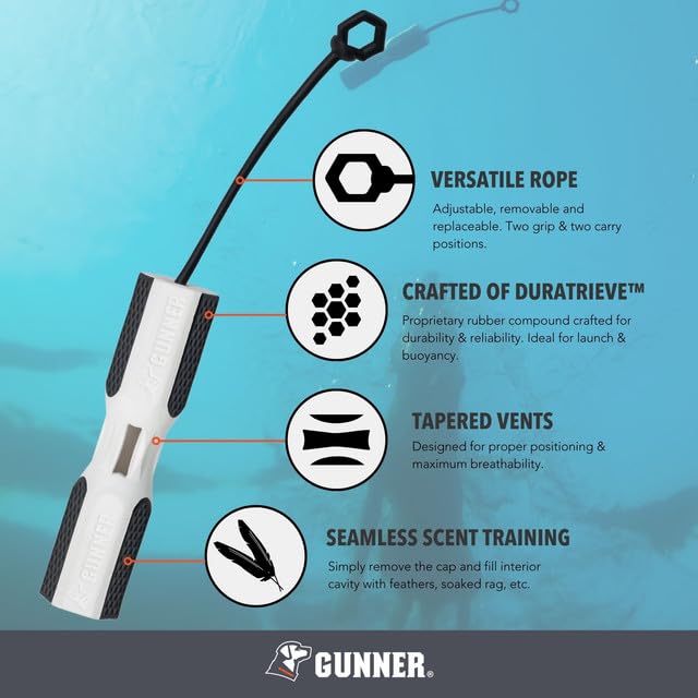 GUNNER Dog Training Bumper - Retriever Training Dummy, Retrieving Dummies for Pets, Bumpers for Water Retrieving with Adjustable Rope, (Flasher) - color: "Mark" Flasher
