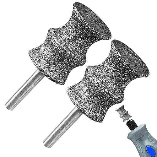 Diamond Dremel Dog Nail Grinder Bits for Rotary Tool-1/8'' Dremel Dog Nail Grinder Attachment-Pet Nail Grinder Bit Work for Animals Nail Care Large C 2P