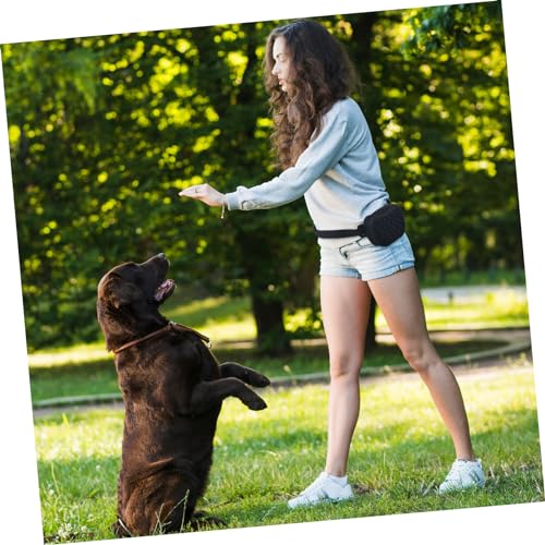 Abaodam Dog Treat Pouch Silicone Training Snack Bag Waist Belt for Outdoor Use Sealed Design Magnetic Closure Easy Pet Training and Walks