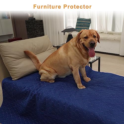 2Pack Pee Pads for Dogs Washable 53”x53”, Pet Pads Waterproof,Anti Skid for Whelping Training - size: 2Pack 53”x53”