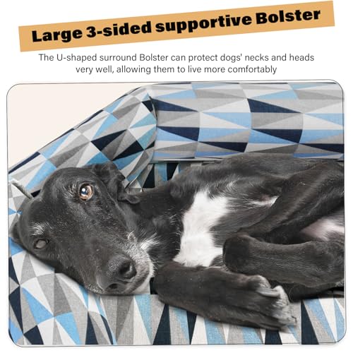 Orthopedic Dog Bed - Beds Bolster,Cooling Elevated Dog Beds with Metal Frame,Raised Dogs Bed,Easy to Assemble,Up to 130 lbs,X-Large (51" L x 32.3" W x 7.8" Th) - size: Bolster XL