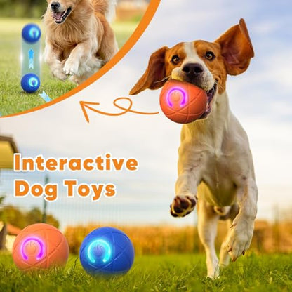 Smart Jumping Ball Toy for Dogs, Duraspin Dog Bouncing, Shaky Ball Toy USB Rechargeable Interactive Bouncing Toys for Puppy Toys (Blue) - color: Blue
