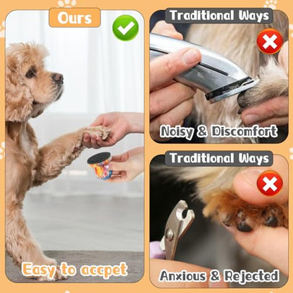 Nail File for Dogs Dog Nail Scratch Board Puppy Nails File with 3 PCS Replaceable Sandpaper