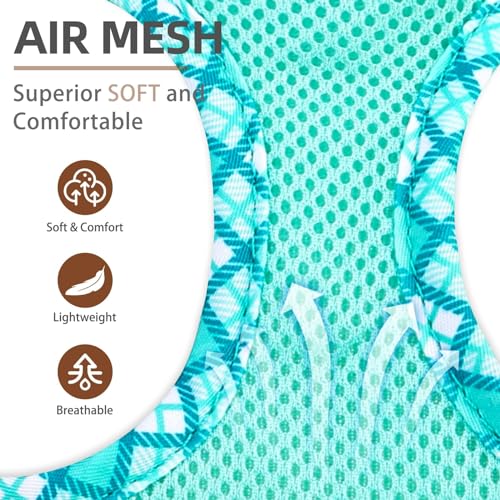 PUPTECK Dog Harness and Leash Set for Small Medium Dogs No Pull Step-in Soft Mesh Puppy Cat Vest Harnesses Reflective at Night, Green L - color: #1 Green(Basic Mesh), size: L(CHEST 18"-20", 16.5-22 lbs)