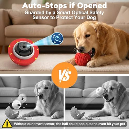 Interactive Dog Toys, Smart Interactive Dog Ball with 3 Modes, Auto-Moving&Bouncing, High-Resilience&Chew Resistant E-TPU Dog Ball, IPX6 Waterproof, Indoor&Outdoor Use, Rolling Ball Dogs - color: Basic