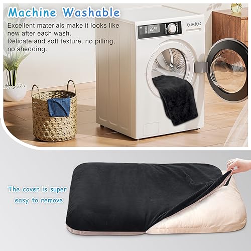 Magic Dog Super Soft Extra Large Dog Bed, 47 Inches Jumbo Orthopedic Foam Pet Beds with Anti Slip Bottom, Dog Sleeping Mattress with Removable and Washable Cover, Dark Grey XL - color: Dark Grey, size: 47.0"L x 39.0"W x 5.0"Th