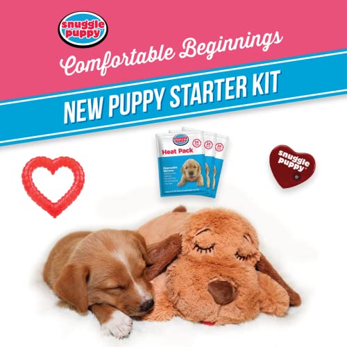 SmartPetLove Original Snuggle Puppy Essentials Starter Kit - Heartbeat Puppy for Dogs - Calming Aid with 3 Heat Packs, Puppy Teething Toy, Dog Chew Toy and Dog Blanket - color: Pink