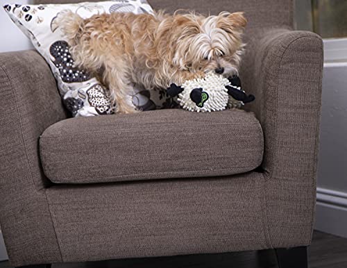 goDog Fuzzy Wuzzy Lamb Squeaky Plush Dog Toy, Chew Guard Technology - Assorted, Small - size: Small, style: Fuzzy Wuzzy Lamb