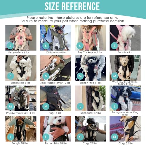 Lukovee Dog Backpack Carrier, Legs Out Easy-fit Dog Front Carrier for Small Medium Dogs, Adjustable Hands Free Dog Chest Carrier for Hiking Cycling (Pink,Medium) - color: Pink
