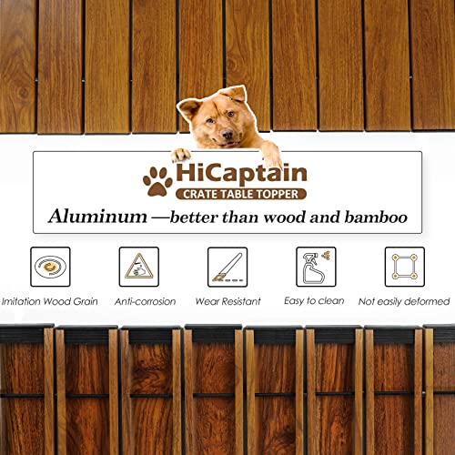 HiCaptain Pet Crate Table Topper – Foldable Wire Dog Kennel Topper Custom Pet Crate Table (L, for 42 inch Crate)