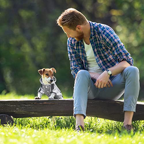 Dog Hoodie Security Clothes 4 Legs Jumpsuit Sweatshirt Hoodies Soft & Warm Dog Outfit Pullover Dog Winter Clothes Sweater for Small Medium Large Dogs Cats (Gray, XX-Large) - color: Grey, size: XX-Large