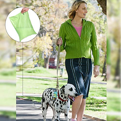 2 Pack Dog Poop Bag Dispenser with Built-in LED Flashlight, Pet Waste Bag Holder for Leash with Carabiner Clip for Lead Leash, 2 Rolls Leak-proof Doggy Waste Bags for Dog Walking, Blue,Eliamo - color: Blue