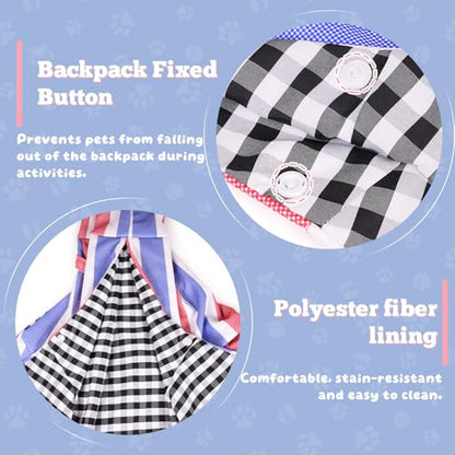 Small Pet Sling Carrier Breathable Texture with Pocket Pet Cross Body Shoulder Bag Dog Cat for Outdoor Travel(Color Stripe) - color: colourful