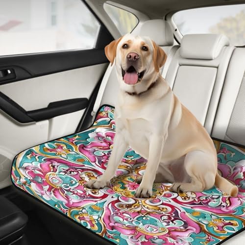 Qilmy Mandala Pet Mat, Waterproof Reusable Dog Training Pad Anti-Slip Pet Creat Pad for Small Medium Large Dogs and Cats - size: Smallx3