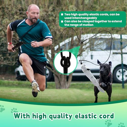 Flirt Pole for Dogs, Interactive Toys Tug-of-war for Dogs, Five-Section Retractable Adjustable Length,for Outdoor Exercise & Training for Small Medium Large Dog - size: 4 switch-59.1Inch