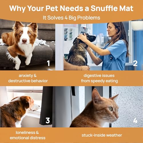 Snuffle Mat for Dogs, Cats, Rabbits, Guinea Pigs, Durable Washable Pet Feeding Mat, Flower & Grass Slow Feeder, Nose Work Training Pad, Anxiety Relief & Mental Stimulation(S, Yellow) - color: Yellow