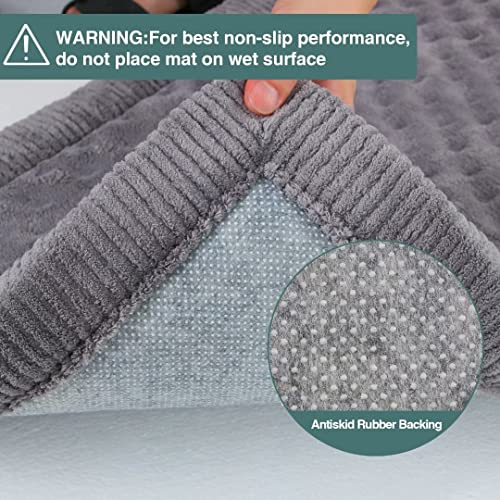 Dog Crate Pad 30x19 inch Gray Memory Foam Dog Bed Mat Small Medium Grey Washable Puppy Sleeping Bed Anti Slip - color: Grey, size: Medium
