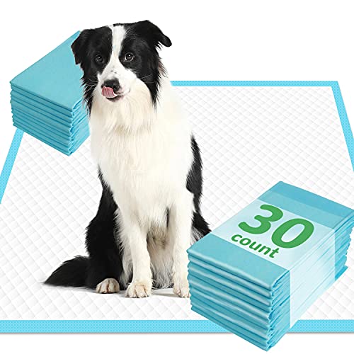 DEEP DEAR Extra Large Dog Pads 30"x26" 30 Count, Thicker Puppy Pads for Potty Training, Super Absorbent Pee Pads for Dogs, Leak-Proof Dog Pee Pads for Puppies, Disposable Pet Training Pads for Cats - size: Large: 30"x26"-30 Ct
