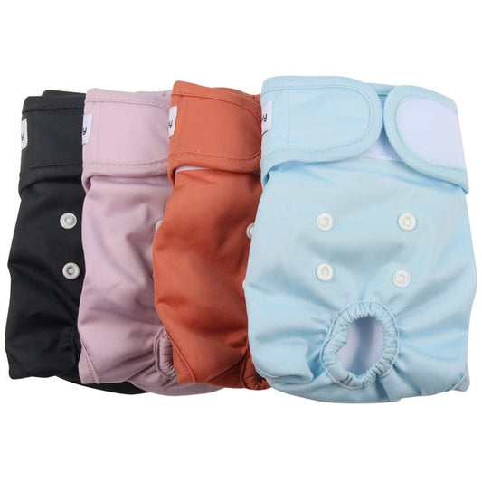 Washable Female Dog Diapers for Extra Small Dogs,Pack of 4 Reusable Puppy Diapers Super Absorbent Dogs Pants in Period,Heat Cycle,Incontinence,Excitable Urination,XSmall - size: X-Small