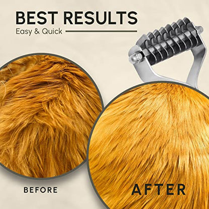 Flamia & Jabz Undercoat Rake for Dogs & Cats, Dematting Grooming Stripper Tool (8 Blades) - size: 8 Blades