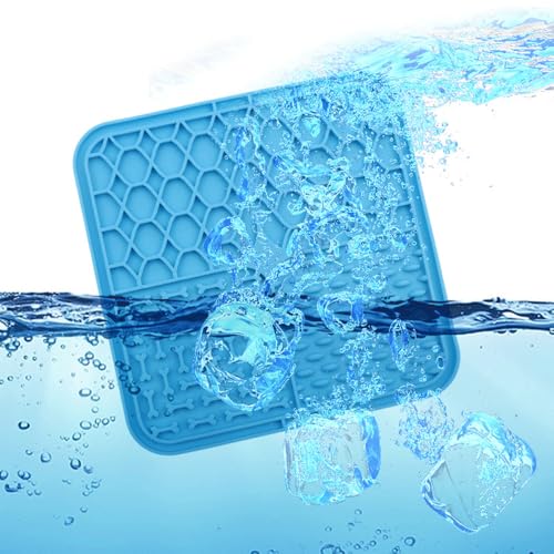 Silicone Pet Mat with Suction Cups – Blue Pet Food Mats for Dogs & Cats, Anxiety Relief Feeding Solution for Pets