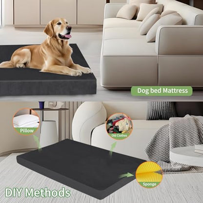 Dog Bed Covers Replacement Washable Waterproof Pet Bedding Cover with Durable Zipper, Large 42"X28"X4" Heavy Duty Dog Bed Liner for Indoor Outdoor, Easy to Clean - size: 42”L x 28”W x 4”H