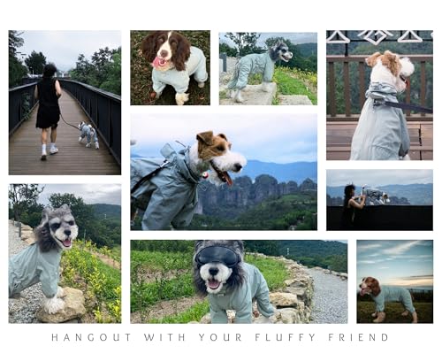 Dog Raincoat with Full Leg Coverage, Waterproof & Lightweight Rain Jacket for Small Dogs, Keep Belly & Legs Dry, Harness Compatible, Reflective Safety, with Storage Bag (X-Small) - size: X-Small