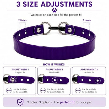 SparkDog 3/4” High Flex Quick Adjust E-Collar Strap Waterproof Replacement Collar Compatible w/SportDOG, Garmin, Dogtra & E-Collar Technologies, Genuine BioThane®-Made in USA (Blue HF, High Flex) - color: Blue HF
