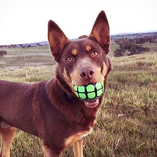 Dog Balls Toys Squeaky Fetch - Rubber Funny Ball Gifts for Large Medium Dogs (Variety Pack) - color: Variety