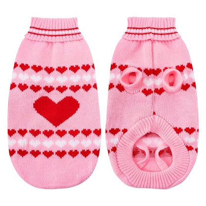 Topbuti Dog Sweater Turtleneck Pet Sweaters Winter Coat Apparel Warm Knitted Holiday Clothes for Cat and Puppy (Medium) - size: Medium