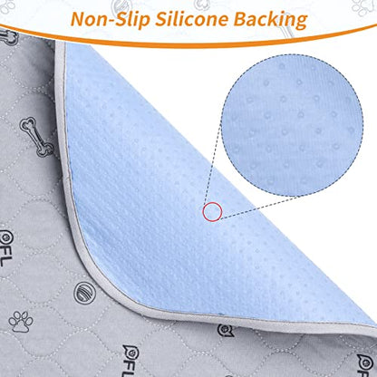 Washable Pee Pads for Dogs, 4Pack Reusable Puppy Training Pads 34x36, Absorbent Whelping Pads with Bone Print, Non-Slip Waterproof Pet Training Pads for Couch, Crate, Potty Training - size: 34X36" (Pack of 4)
