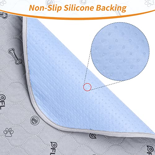 Washable Pee Pads for Dogs, 4Pack Reusable Puppy Training Pads 34x36, Absorbent Whelping Pads with Bone Print, Non-Slip Waterproof Pet Training Pads for Couch, Crate, Potty Training - size: 34X36" (Pack of 4)