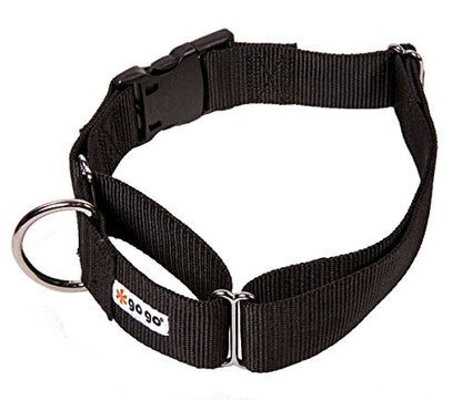 GOGO Pet Products Martingale Gentle Training Collar, X-Large, Black - color: Black, size: Xlarge (1 1/2" web width)